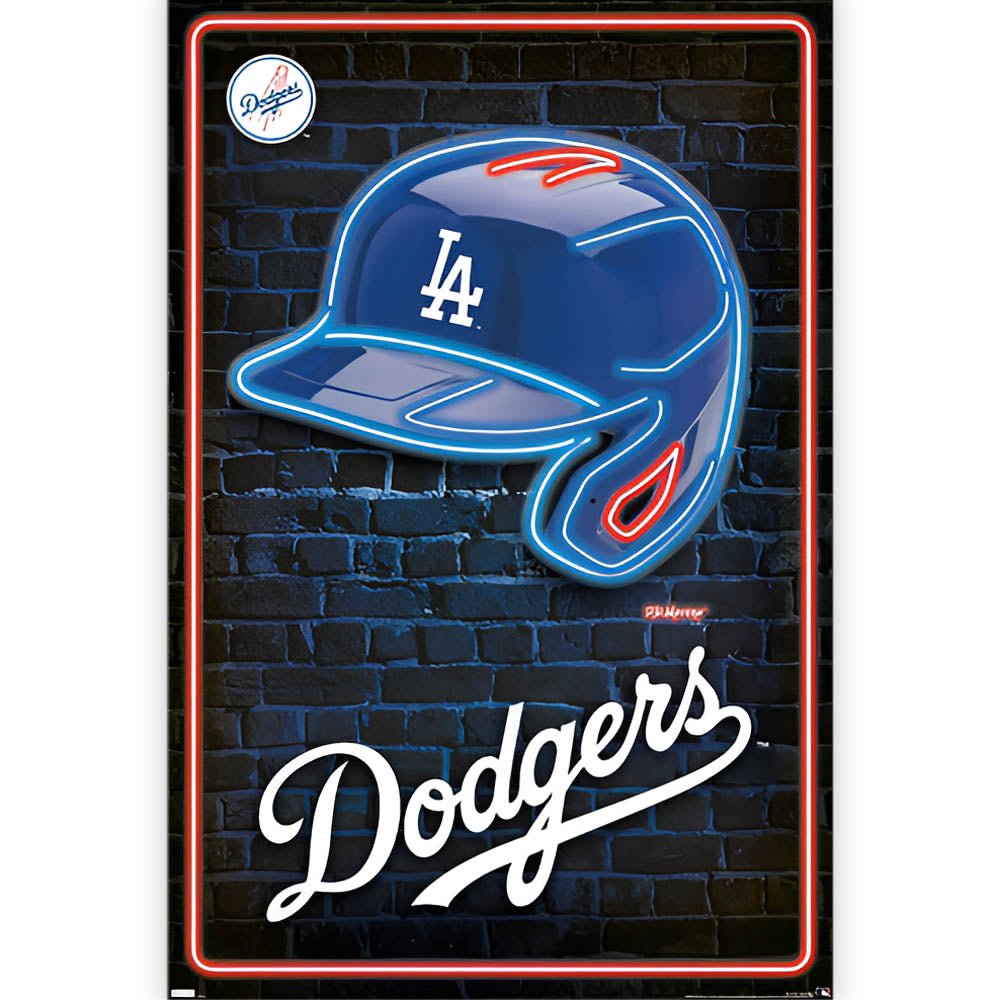 LOS ANGELES DODGERS(MLB) ロサンゼルスドジャース - Neon Helmet 23 / ポスター - PGS